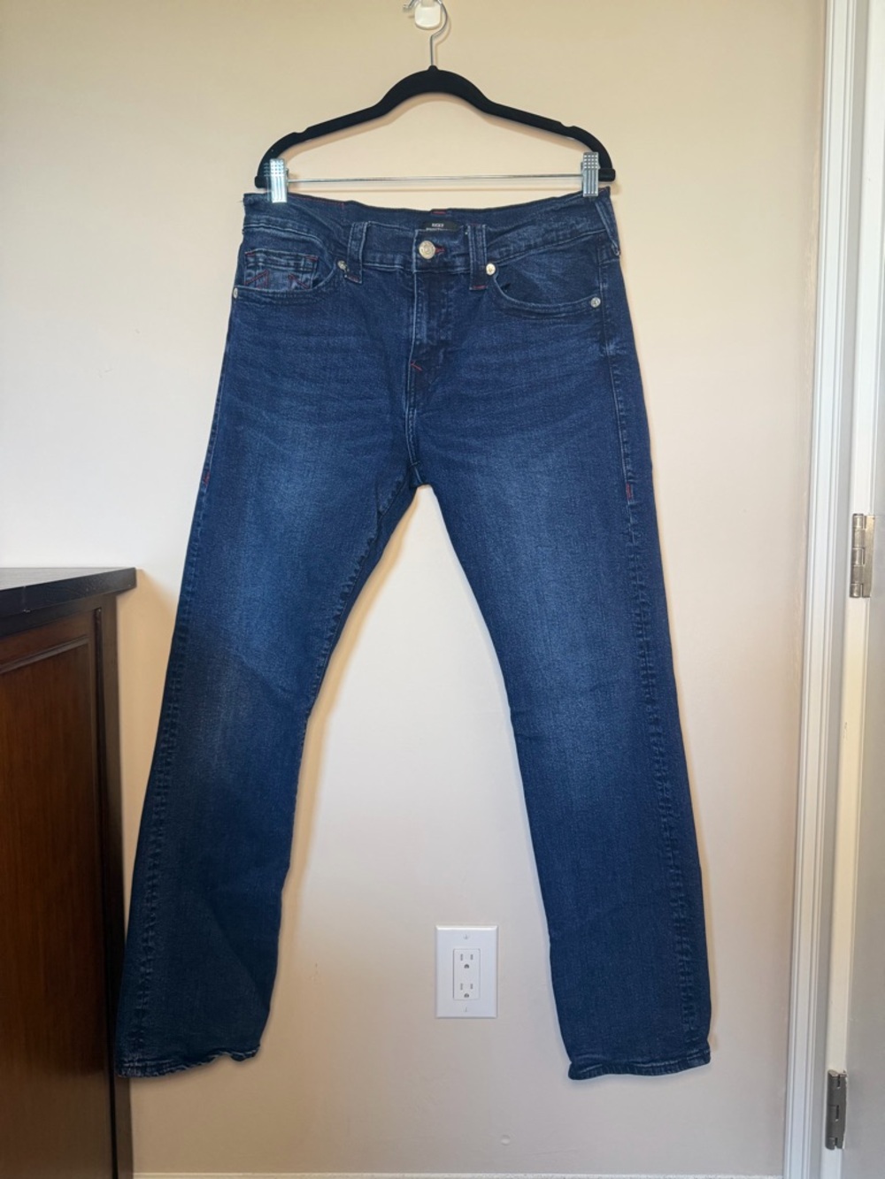 True Religion Men's Deep Blue Straight Jeans